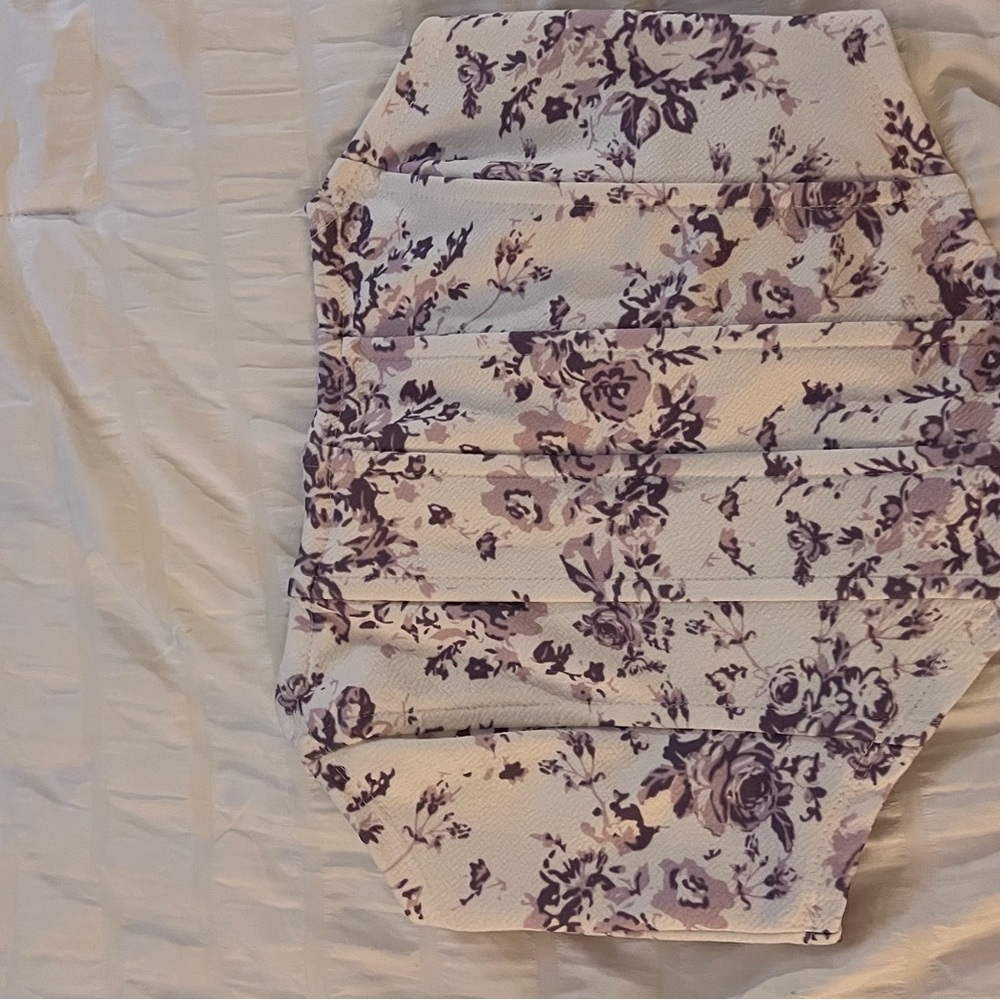 Floral Purple corset crop top